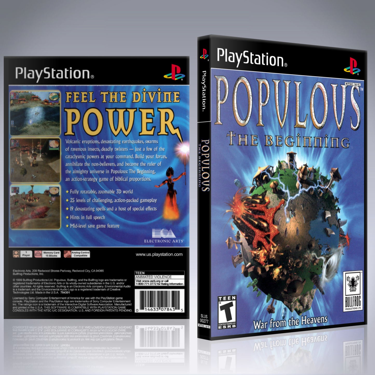 PS1 Case - NO GAME - Populous - The Beginning