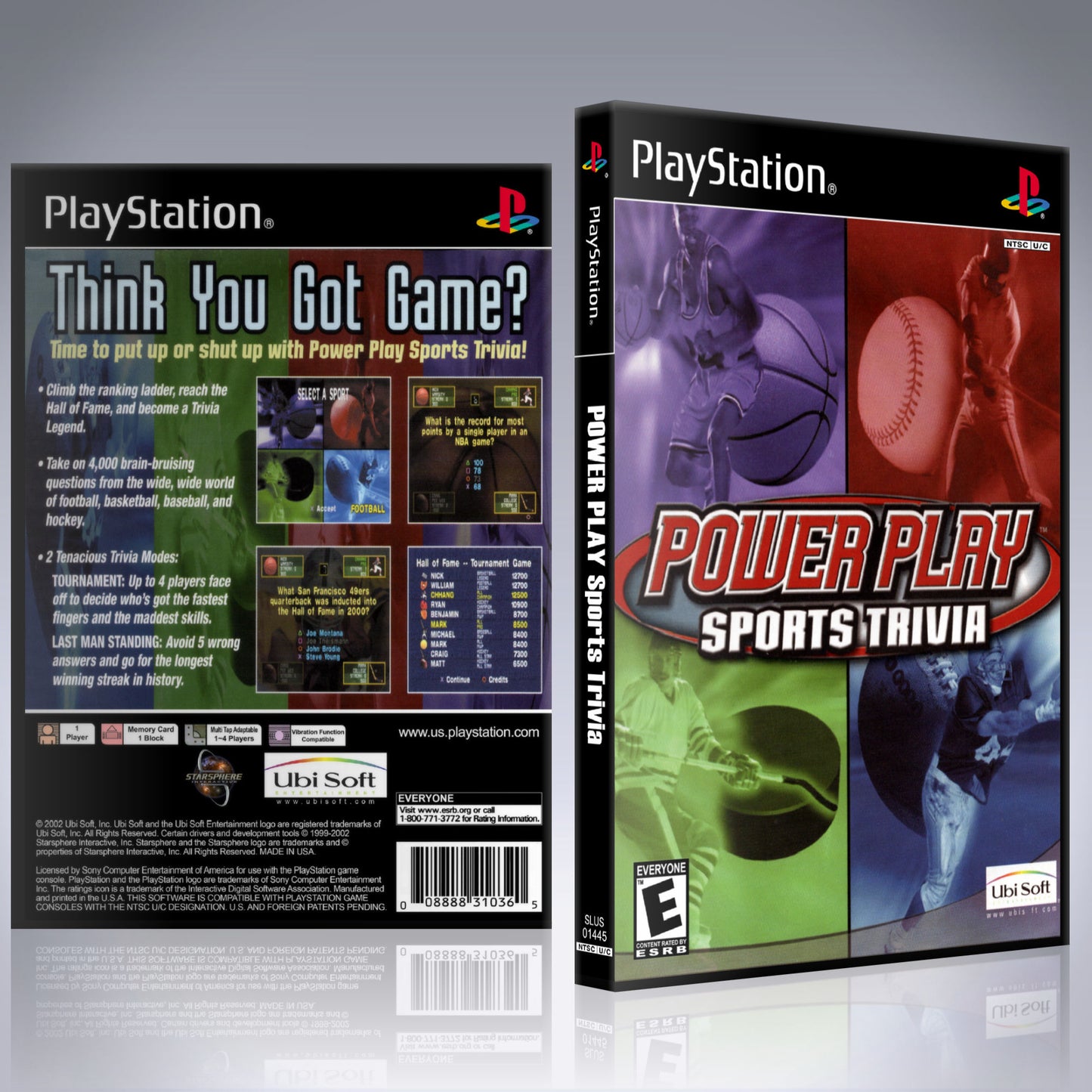 PS1 Case - NO GAME - Power Play Sports Trivia