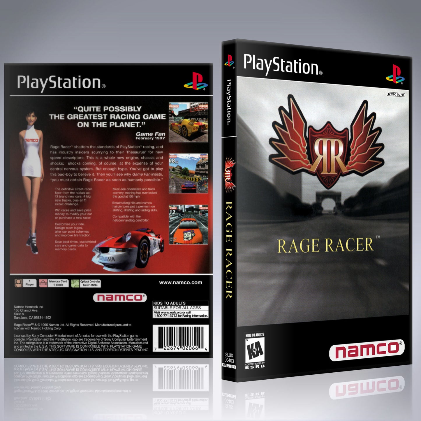 PS1 Case - NO GAME - Rage Racer