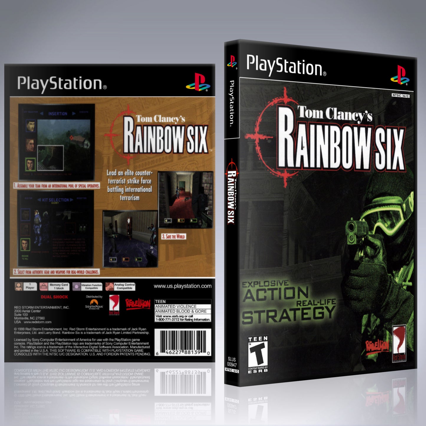 PS1 Case - NO GAME - Rainbow Six