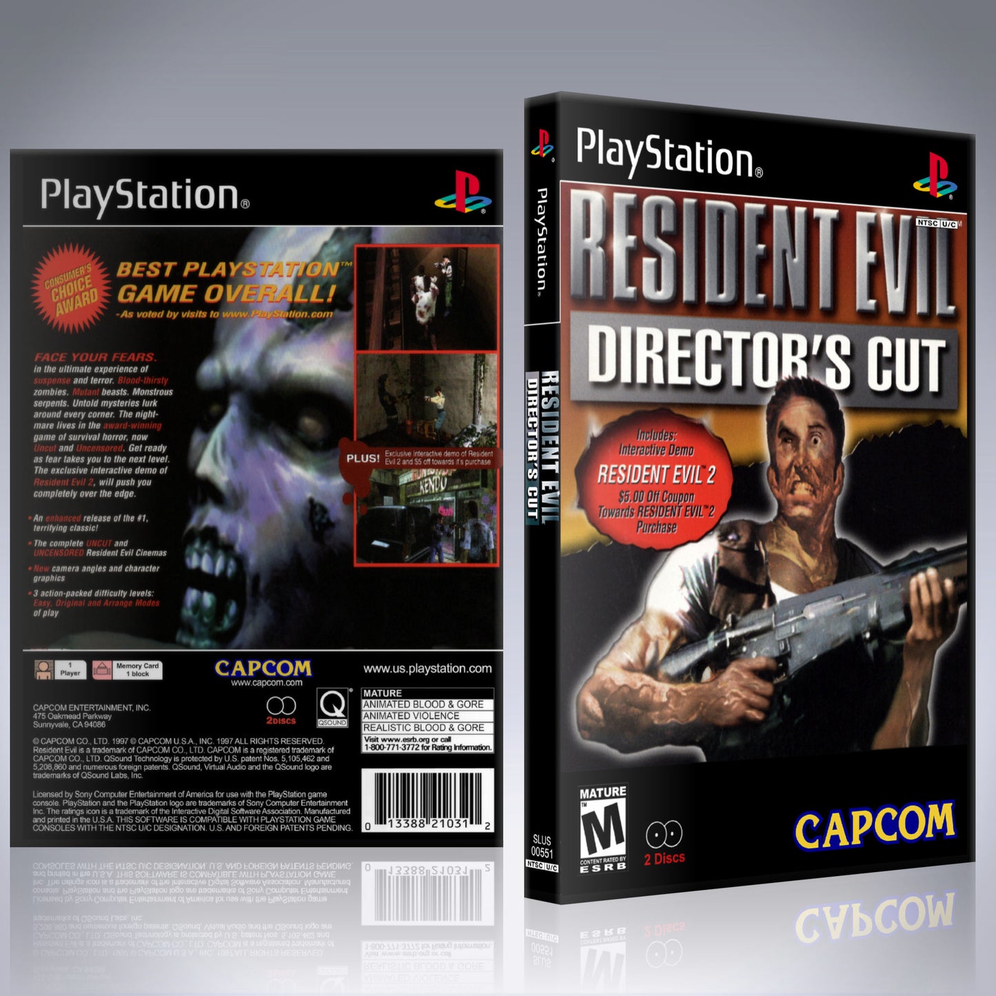 PS1 Case - NO GAME - Resident Evil - Director's Cut [2 Disc]