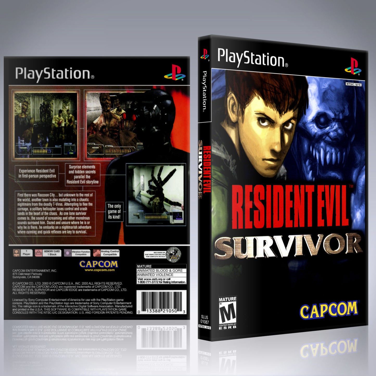PS1 Case - NO GAME - Resident Evil - Survivor