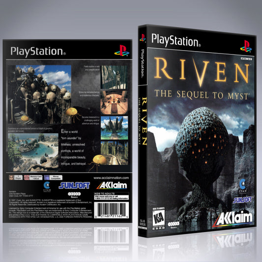 PS1 Case - NO GAME - Riven - The Sequel to Myst [5 Disc]