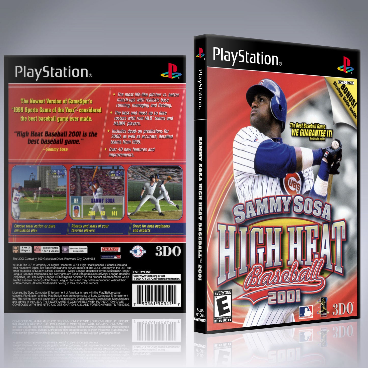 PS1 Case - NO GAME - Sammy Sosa High Heat Baseball 2001