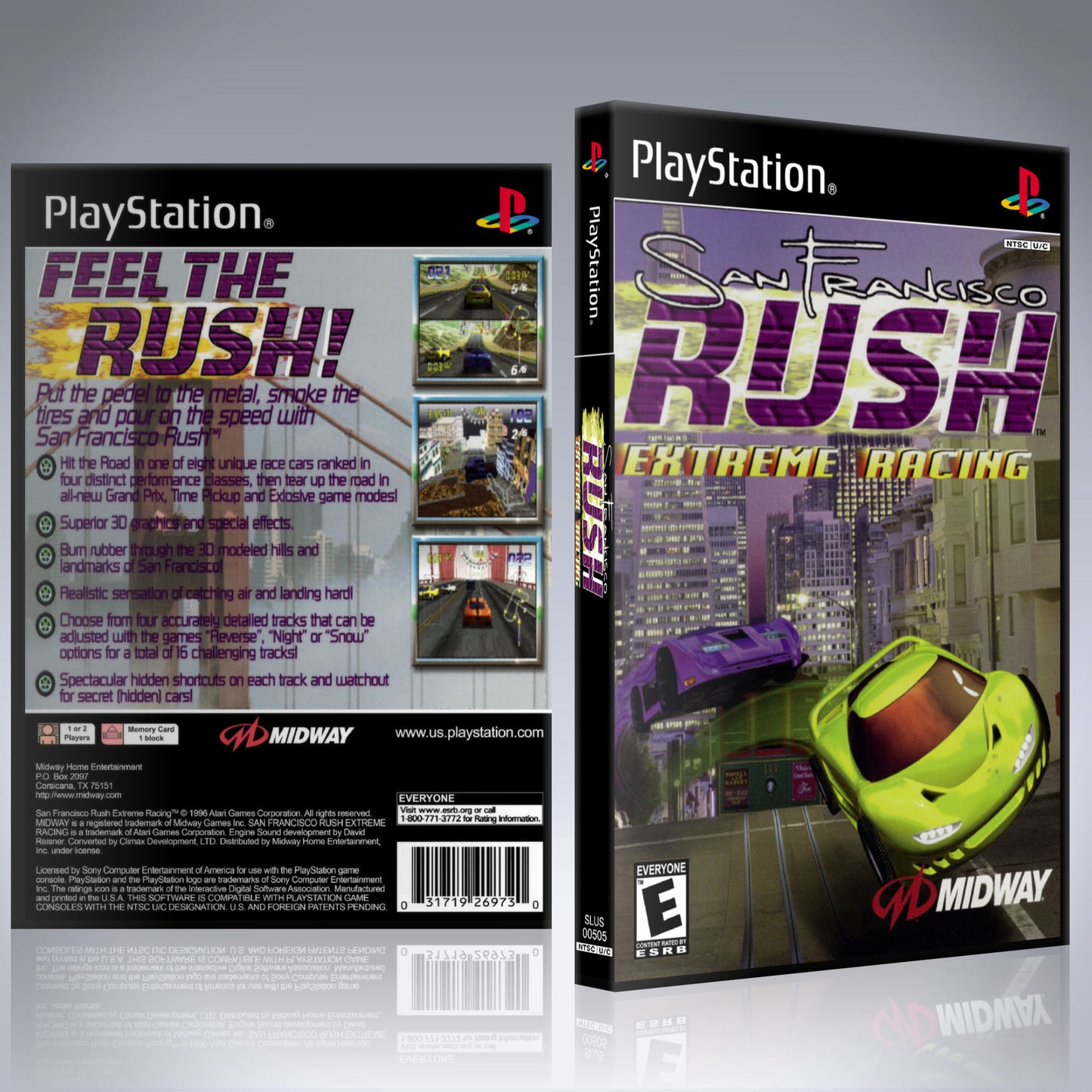 PS1 Case - NO GAME - San Francisco Rush - Extreme Racing