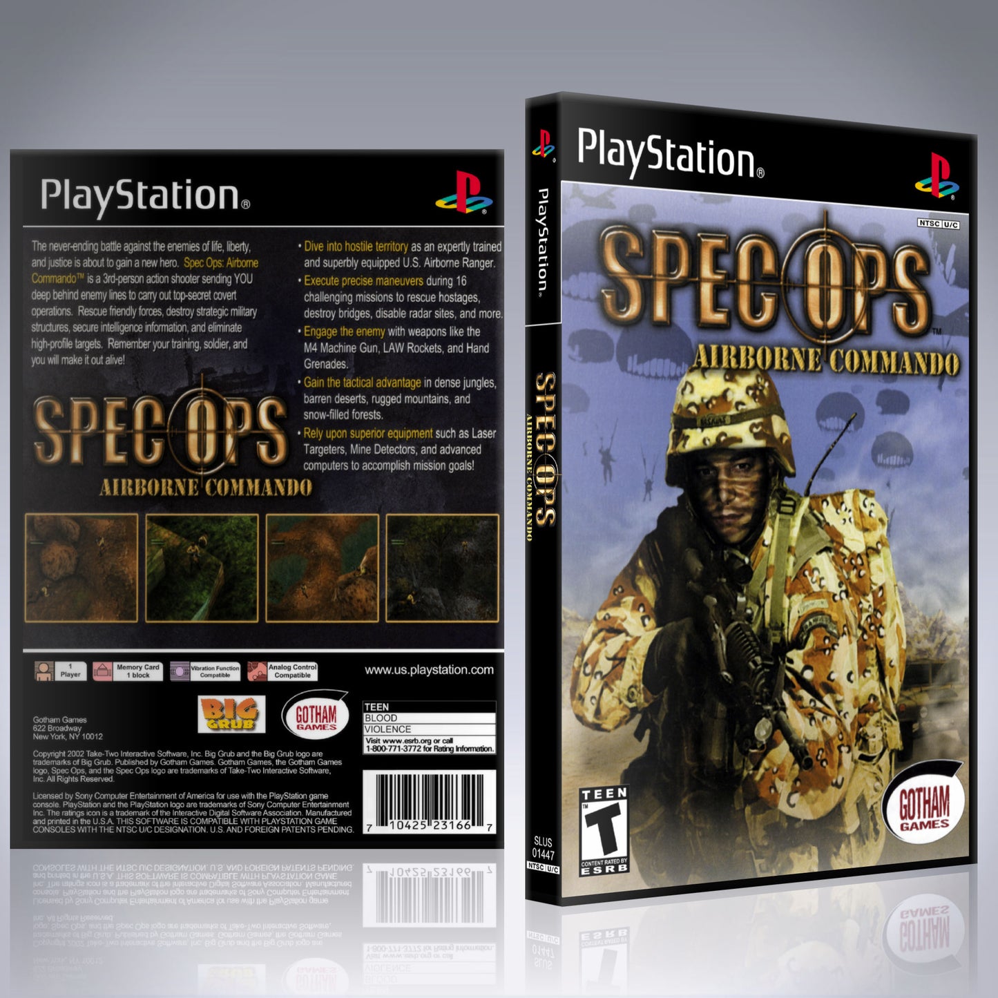 PS1 Case - NO GAME - Spec Ops - Airborne Commando