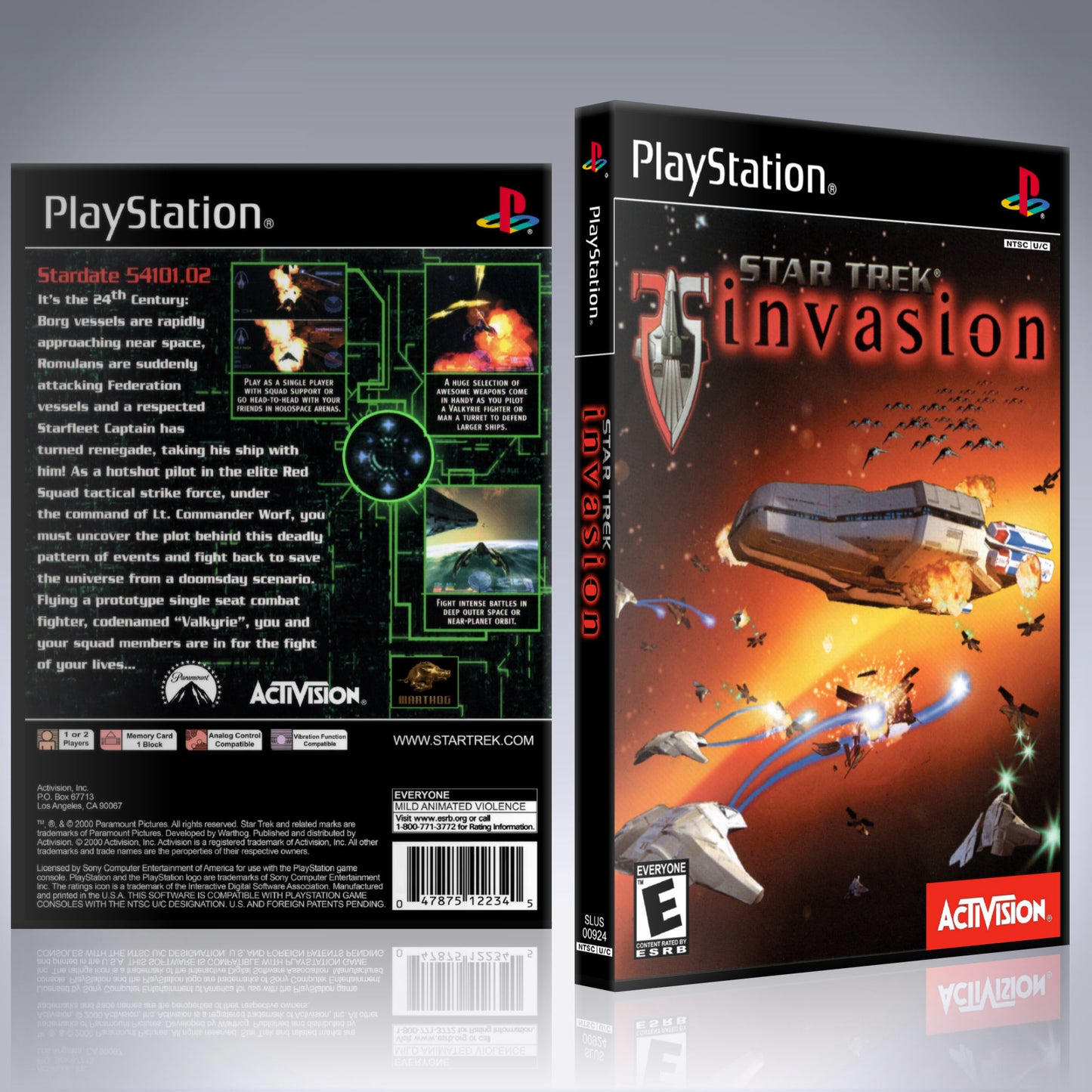 PS1 Case - NO GAME - Star Trek - Invasion