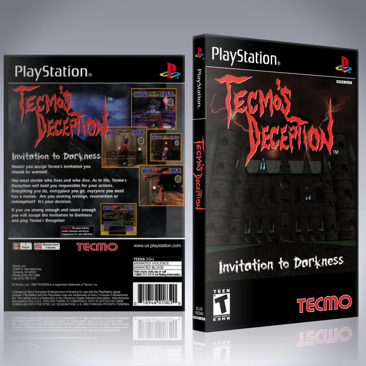 PS1 Case - NO GAME - Tecmo's Deception