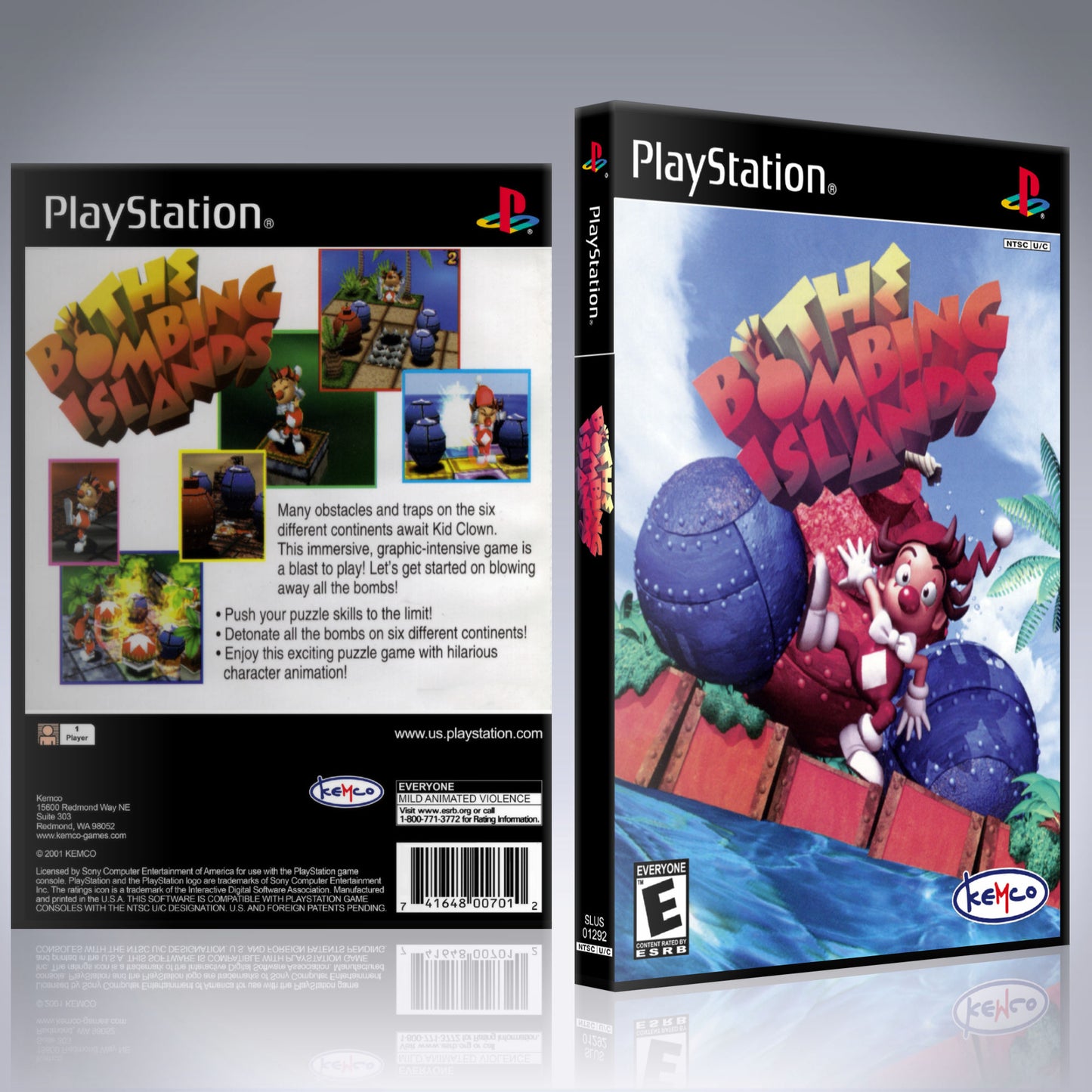 PS1 Case - NO GAME - The Bombing Islands