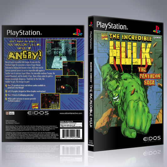 PS1 Case - NO GAME - The Incredible Hulk - The Pantheon Saga