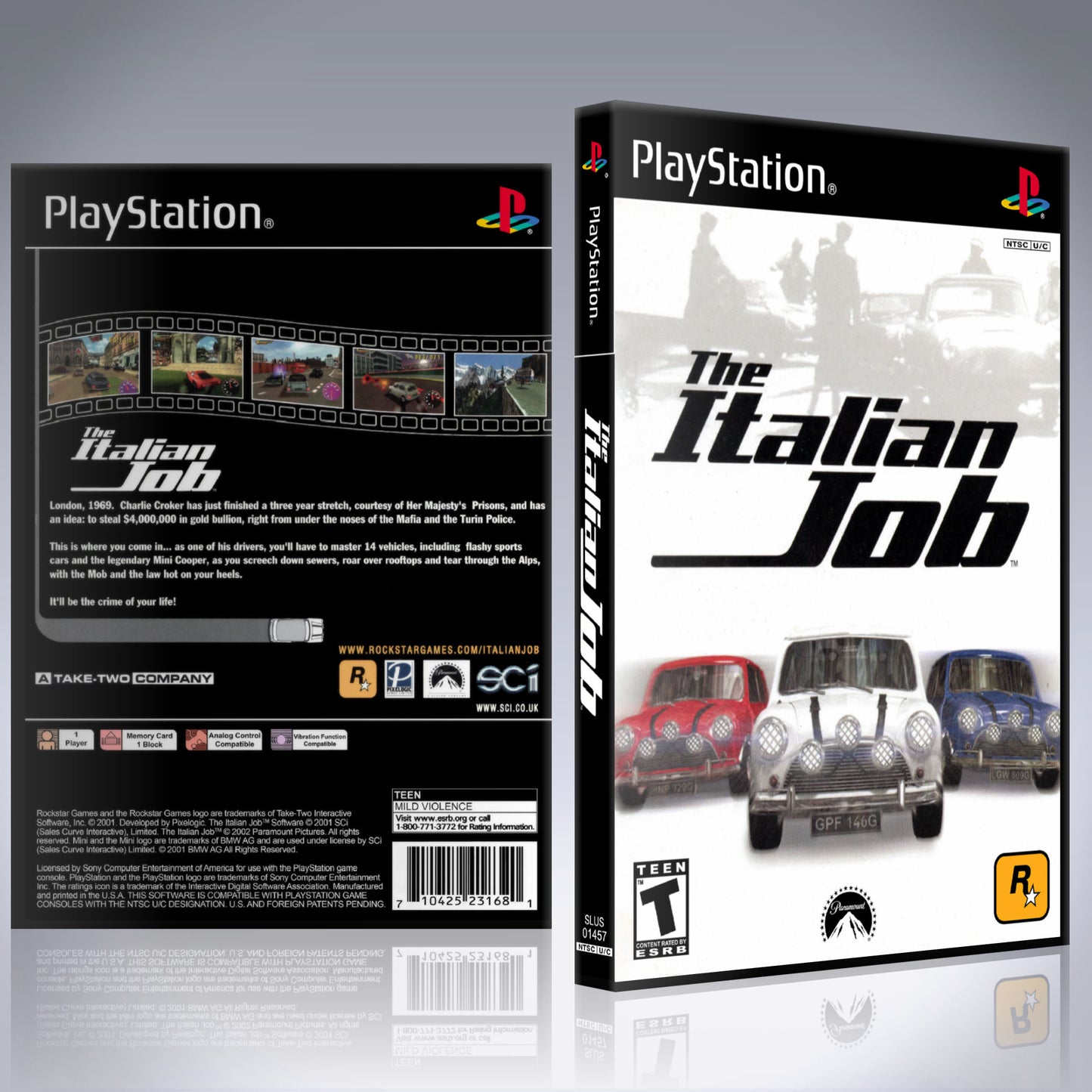 PS1 Case - NO GAME - The Italian Job