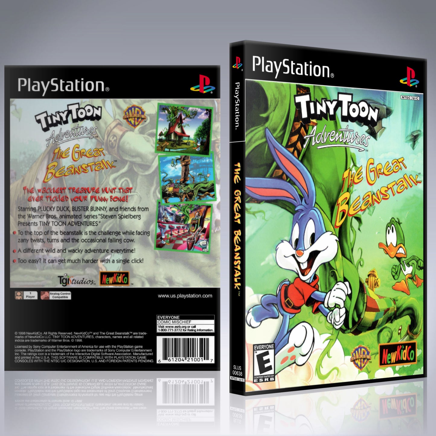 PS1 Case - NO GAME - Tiny Toon Adventures - The Great Beanstalk