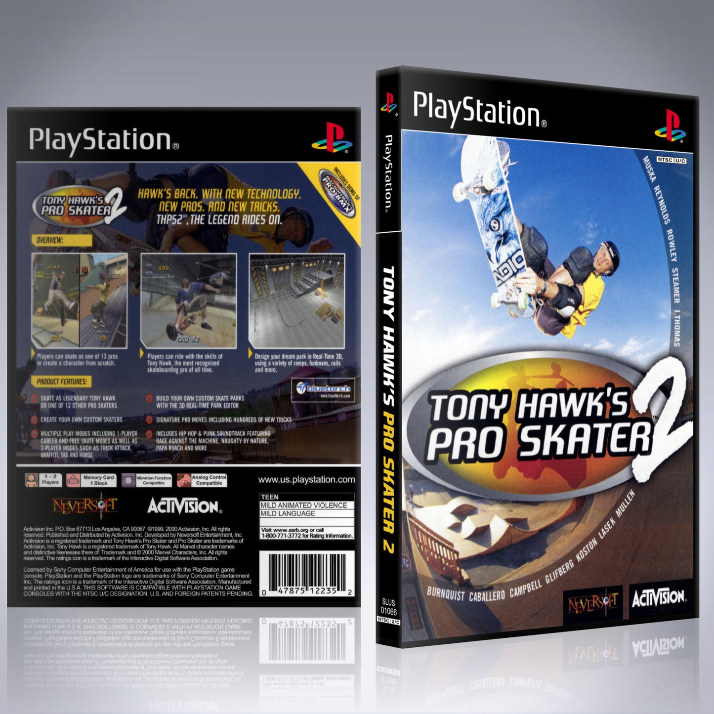 PS1 Case - NO GAME - Tony Hawk's Pro Skater 2