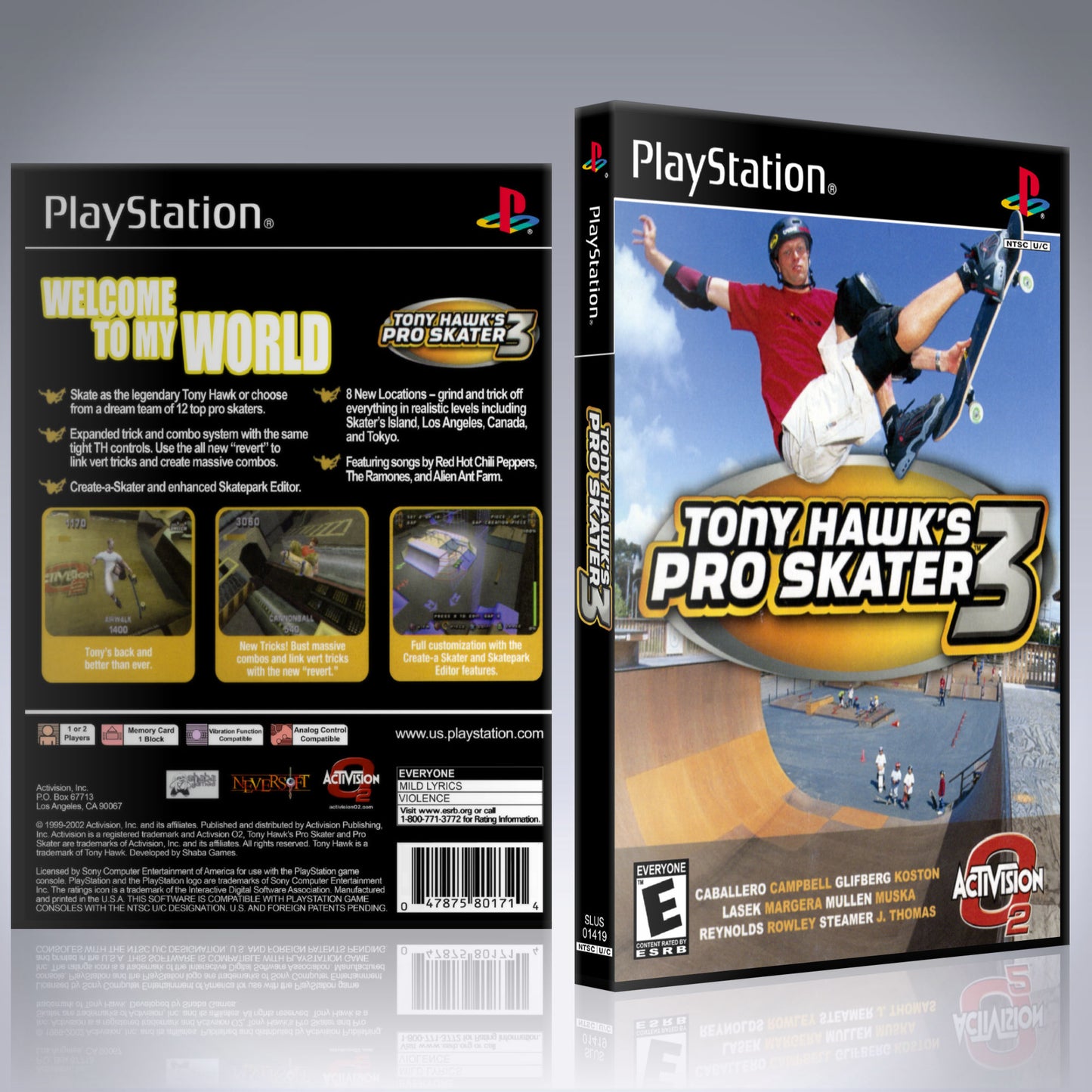 PS1 Case - NO GAME - Tony Hawk's Pro Skater 3