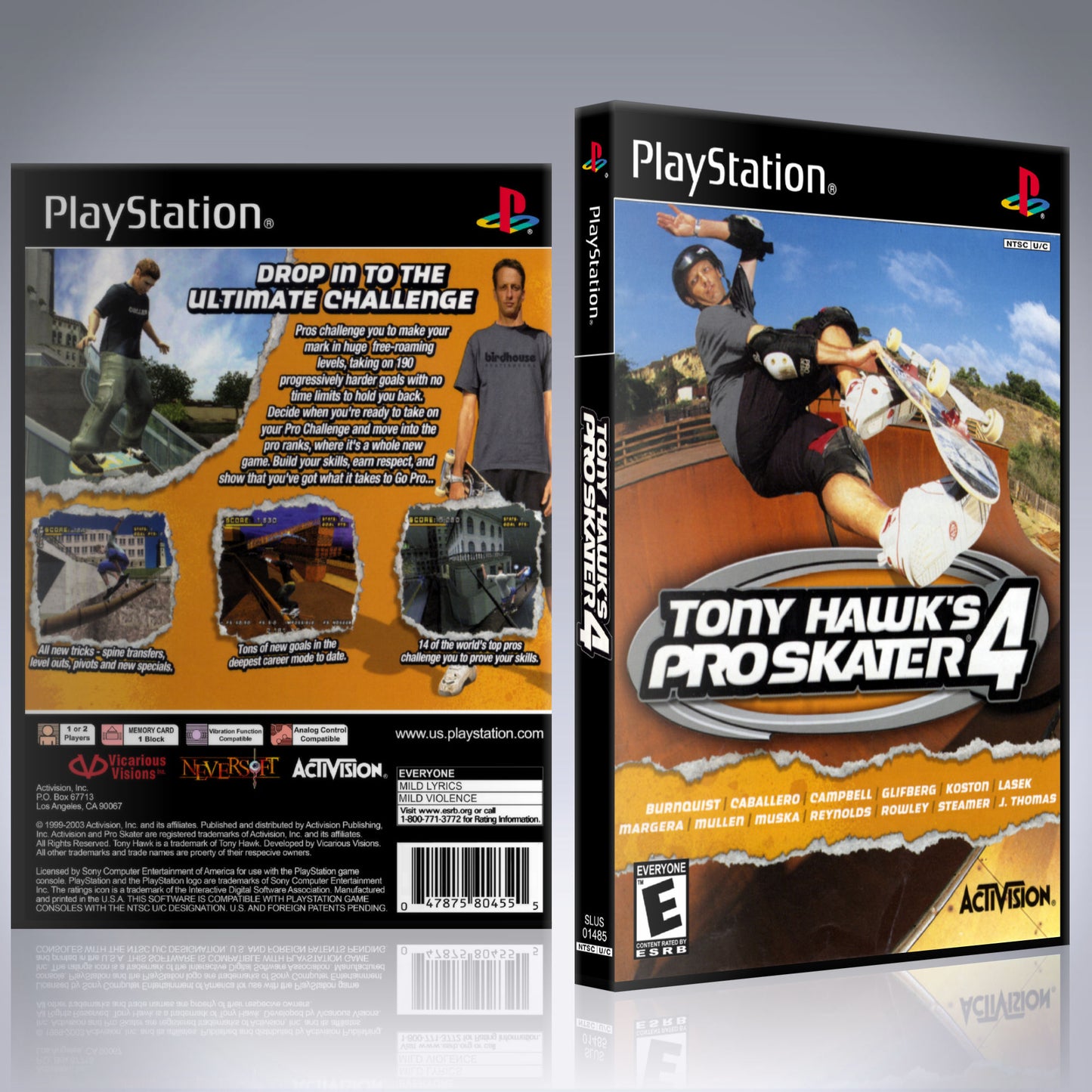 PS1 Case - NO GAME - Tony Hawk's Pro Skater 4