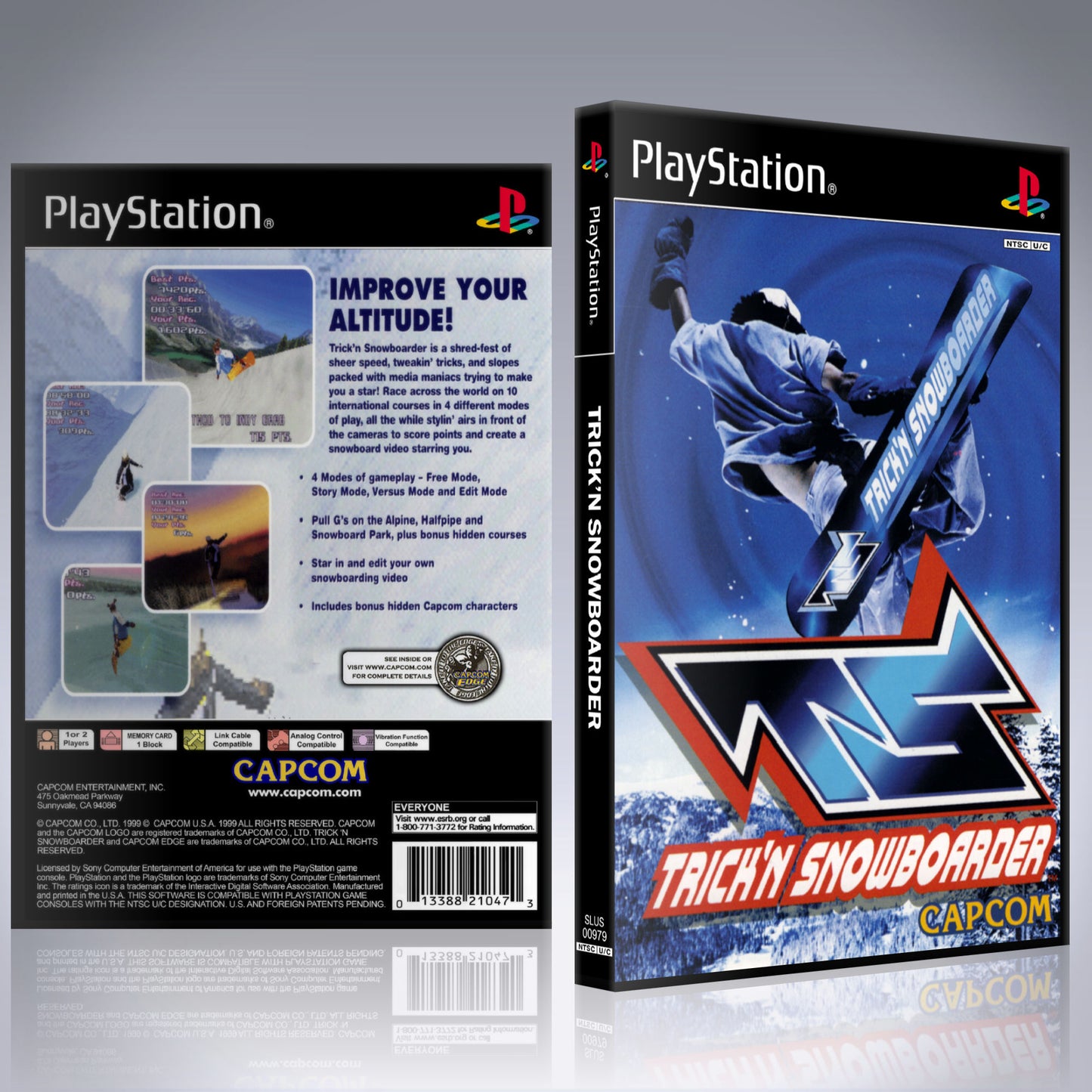 PS1 Case - NO GAME - Trick'N Snowboarder