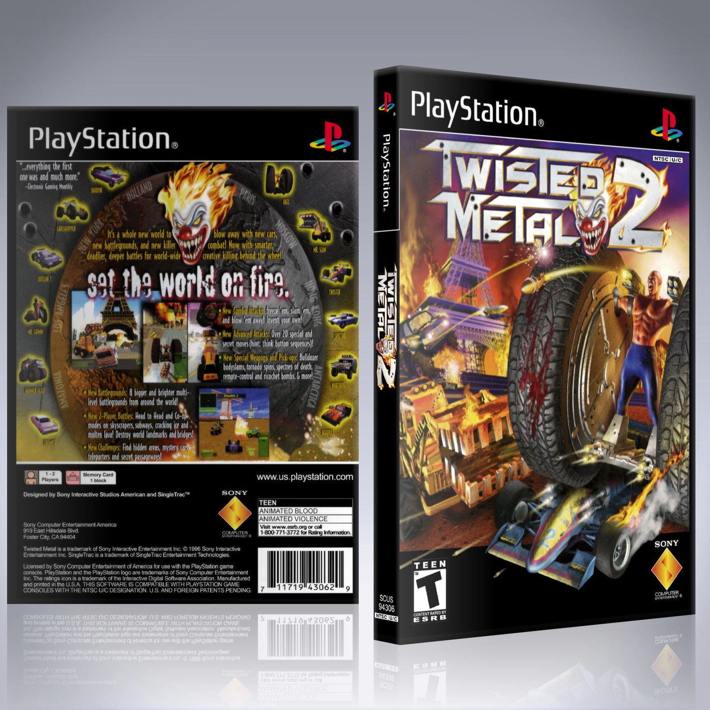 PS1 Case - NO GAME - Twisted Metal 2