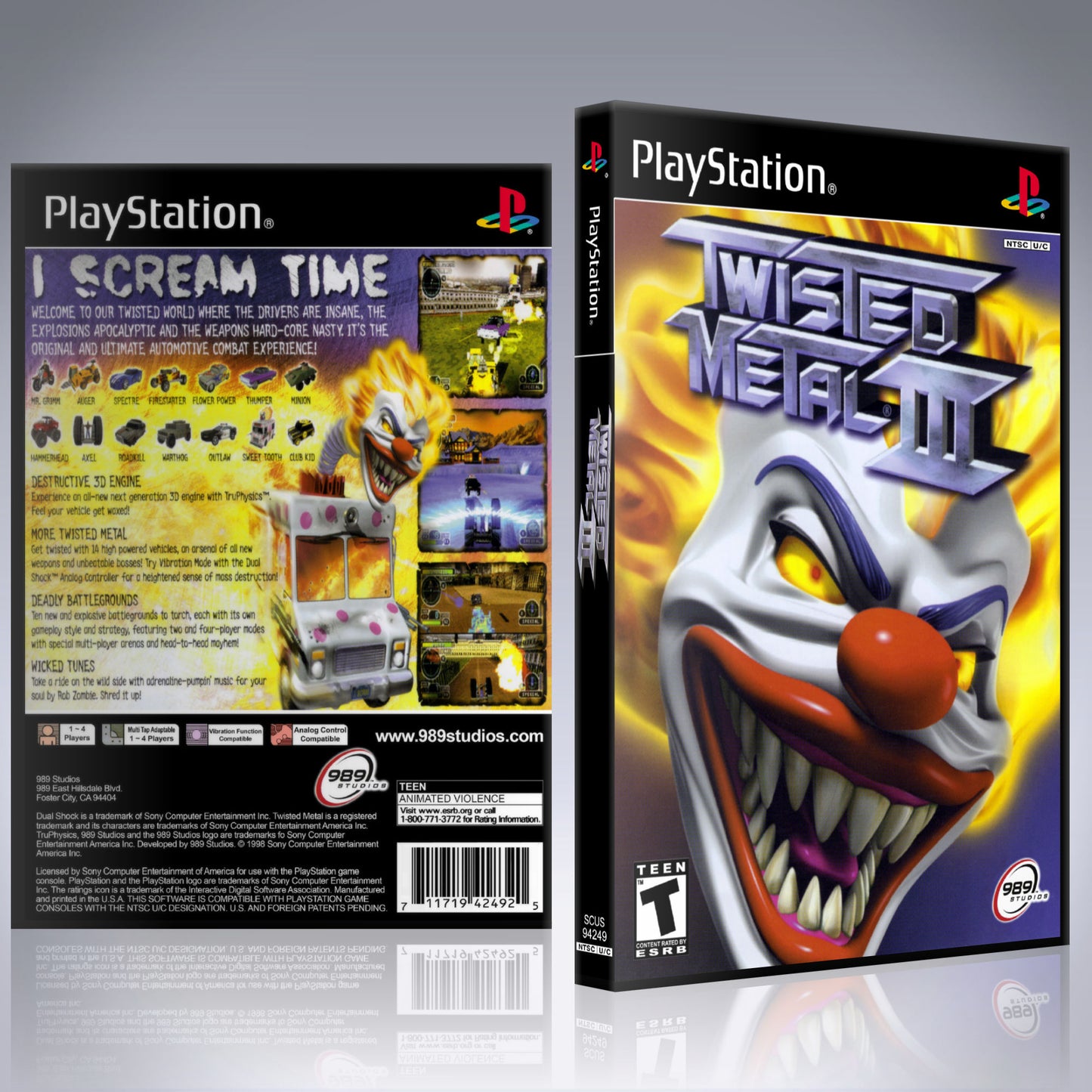 PS1 Case - NO GAME - Twisted Metal 3