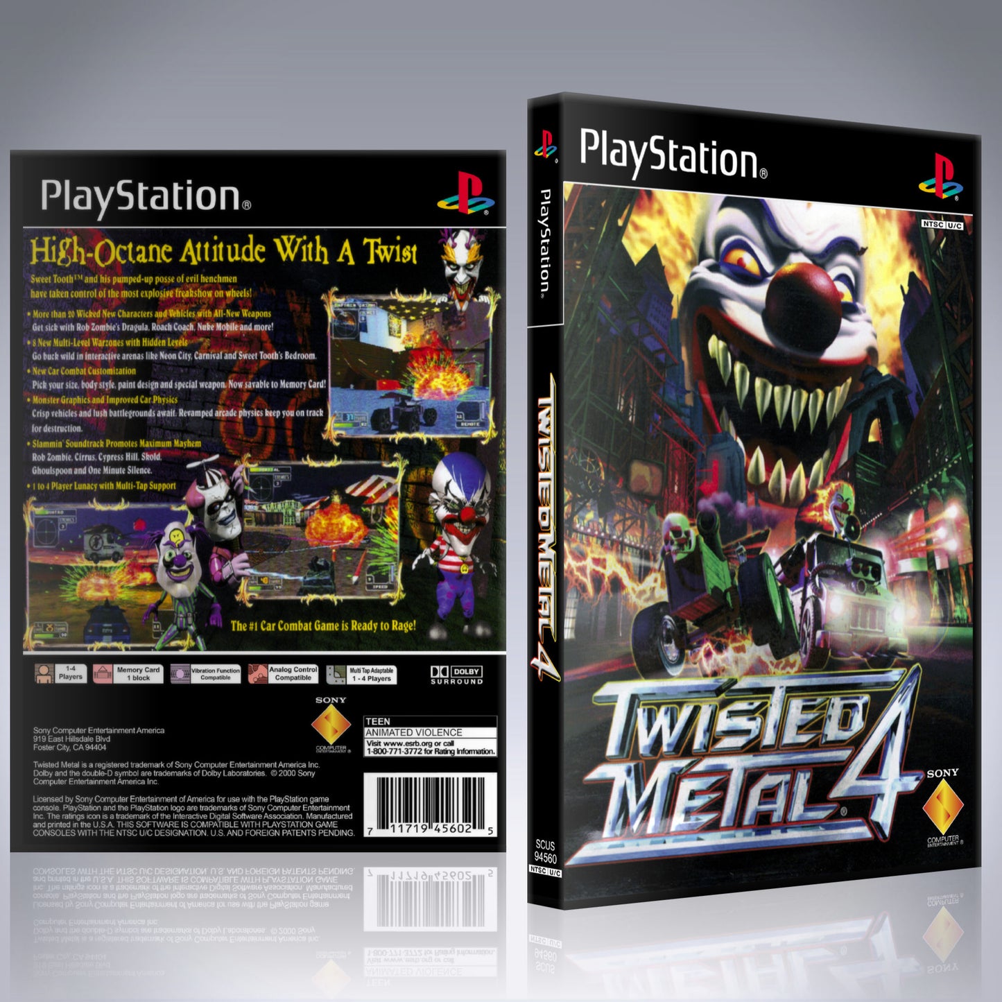 PS1 Case - NO GAME - Twisted Metal 4