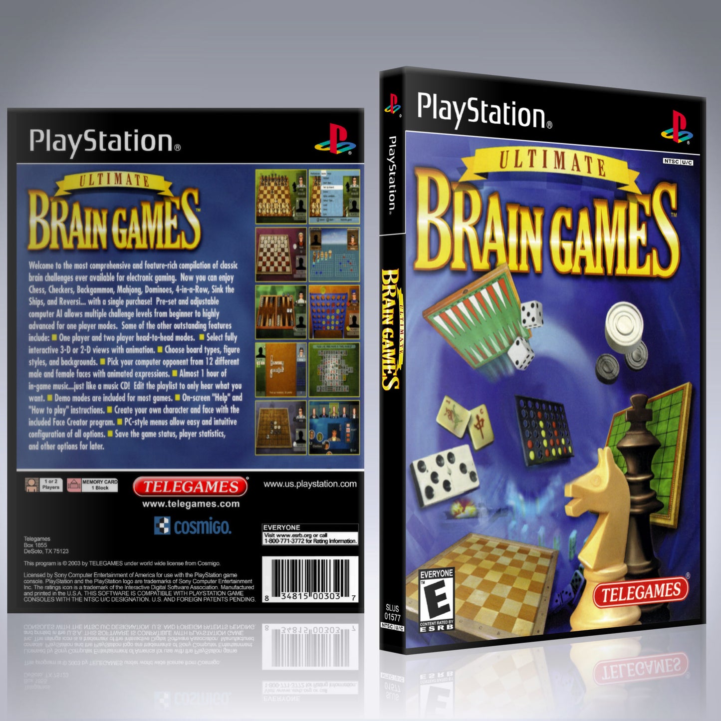 PS1 Case - NO GAME - Ultimate Brain Games