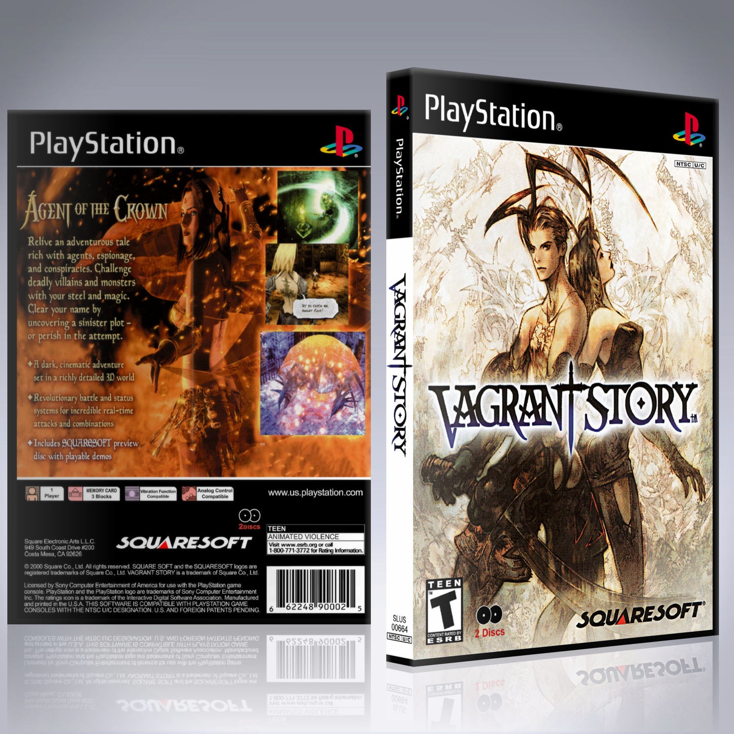 PS1 Case - NO GAME - Vagrant Story [2 Disc]