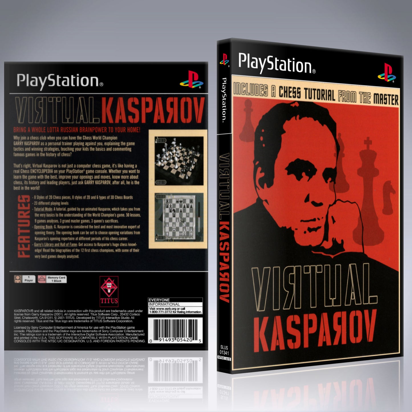 PS1 Case - NO GAME - Virtual Kasparov