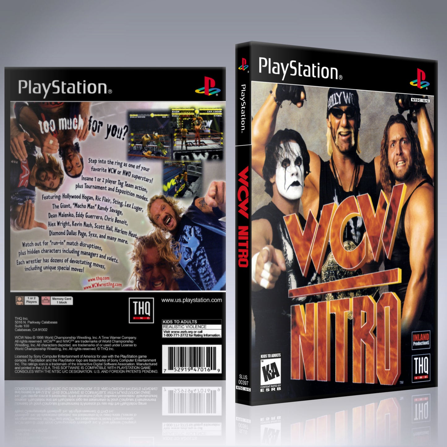 PS1 Case - NO GAME - WCW Nitro