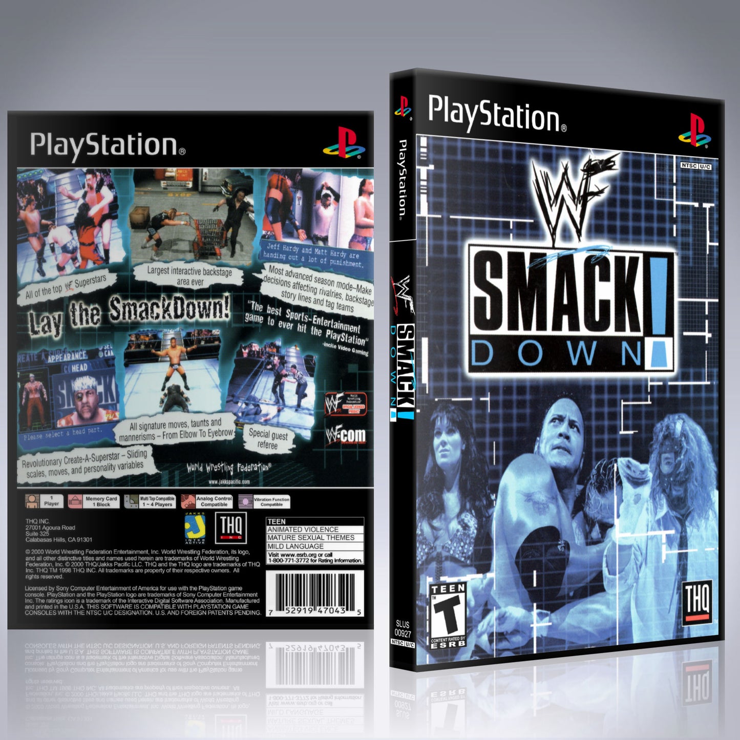 PS1 Case - NO GAME - WWF Smackdown!