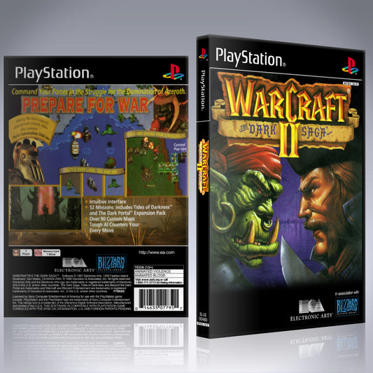 PS1 Case - NO GAME - Warcraft II - The Dark Saga