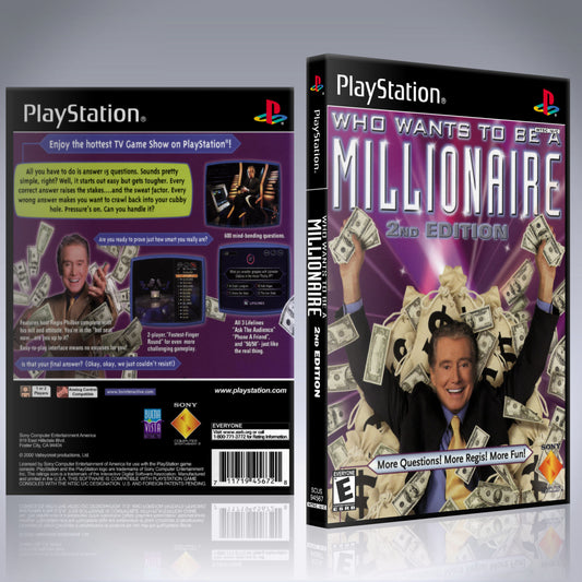 PS1 Case - NO GAME - Who Wants to Be A Millionaire - 2nd Edition