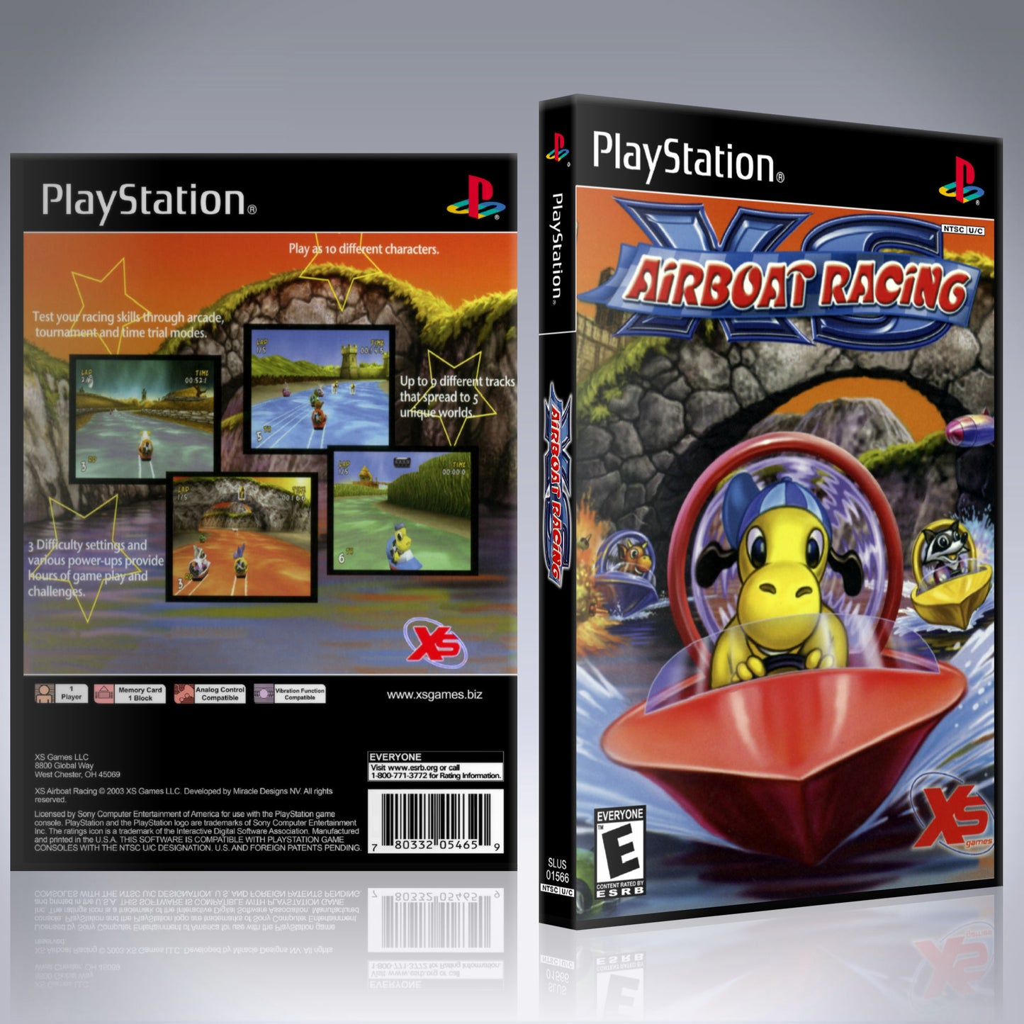 PS1 Case - NO GAME - XS Airboat Racing