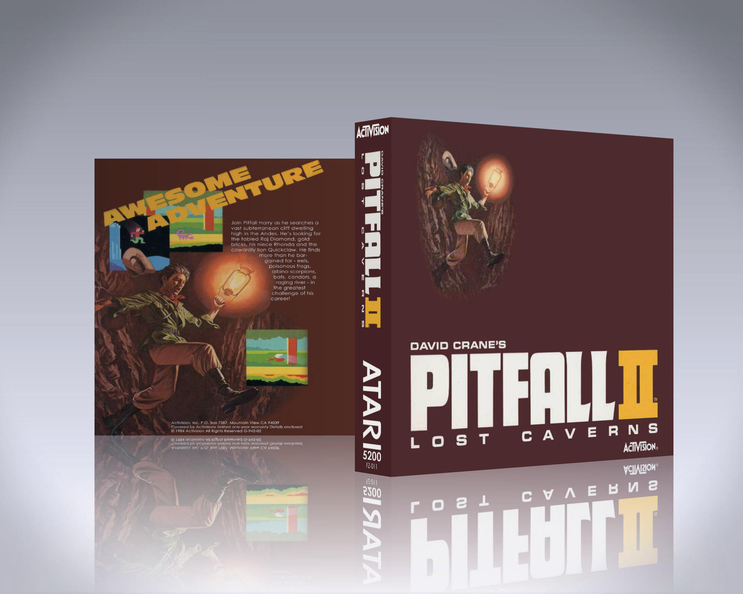 Atari 5200 Case - NO GAME - Pitfall II - The Lost Caverns