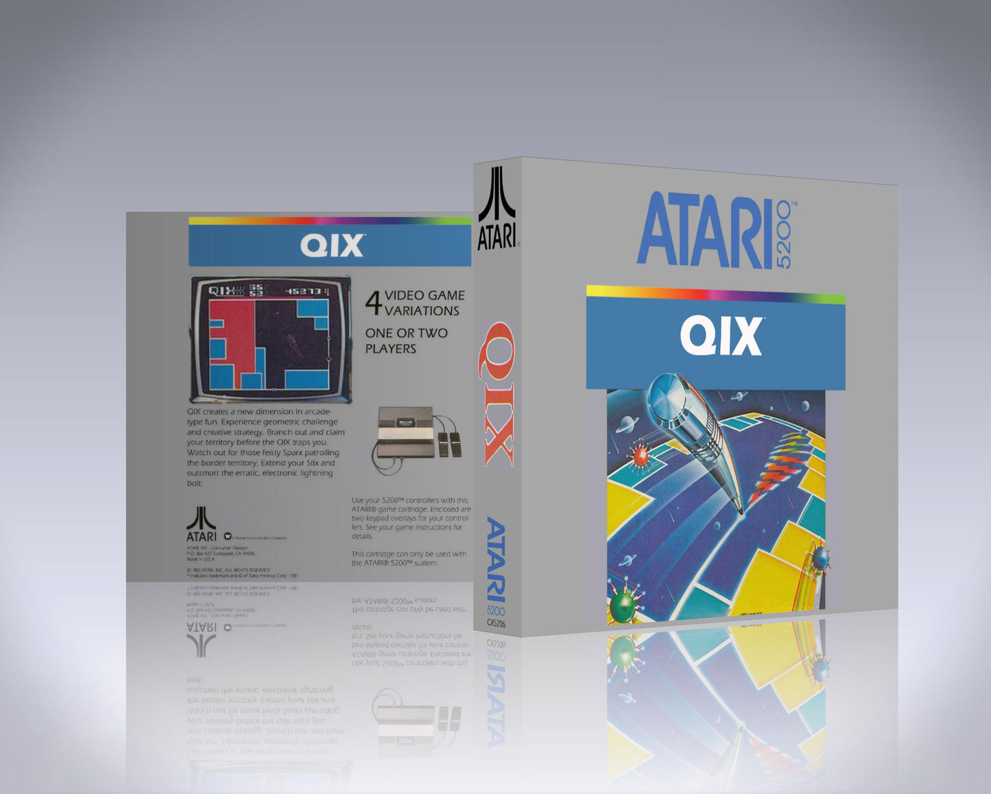 Atari 5200 Case - NO GAME - Qix