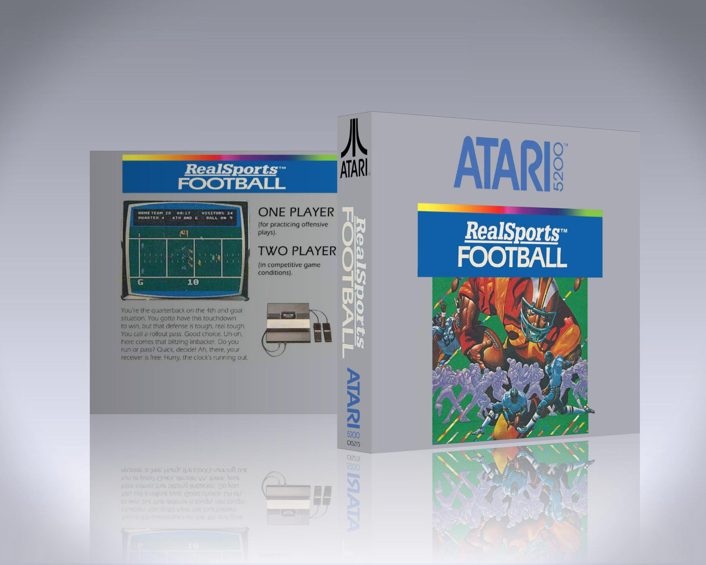 Atari 5200 Case - NO GAME - RealSports Football