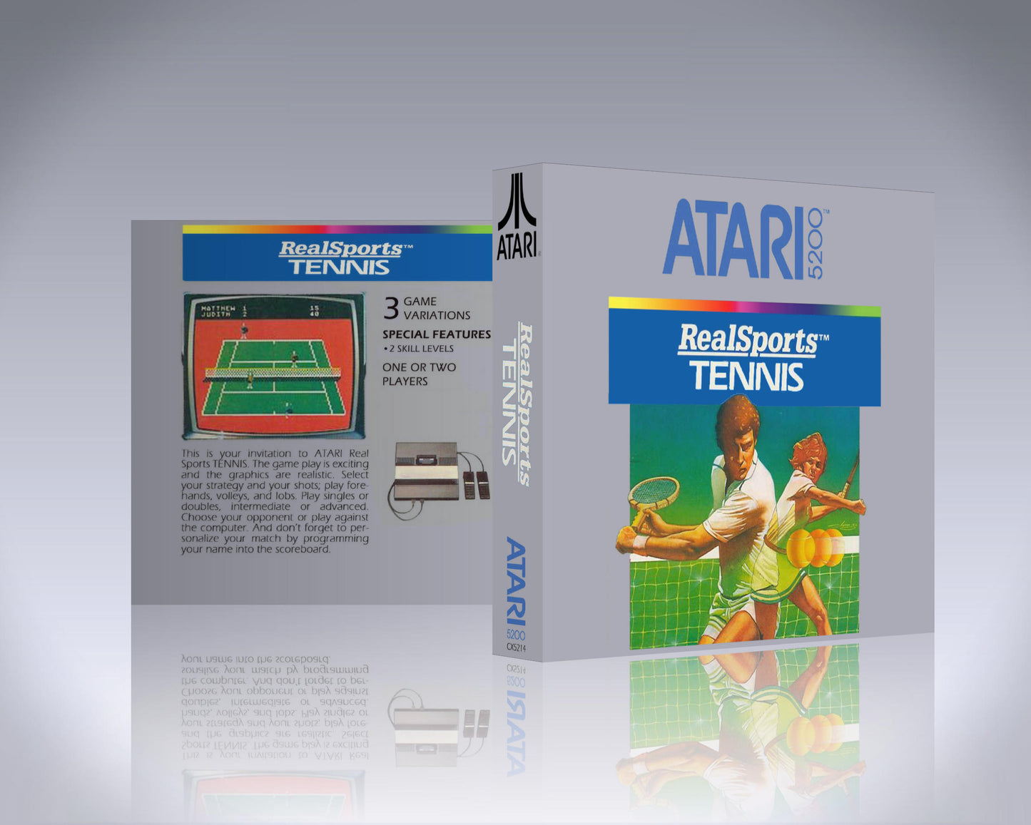 Atari 5200 Case - NO GAME - RealSports Tennis