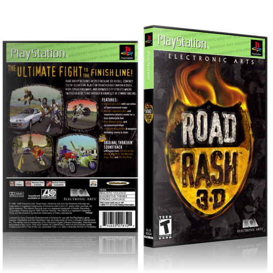 PS1 Case - NO GAME - Road Rash 3-D - Greatest Hits