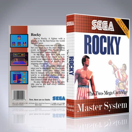 Sega Master System Custom Case - NO GAME - Rocky