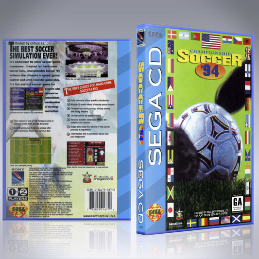 Sega CD Custom Case - NO GAME - Championship Soccer '94