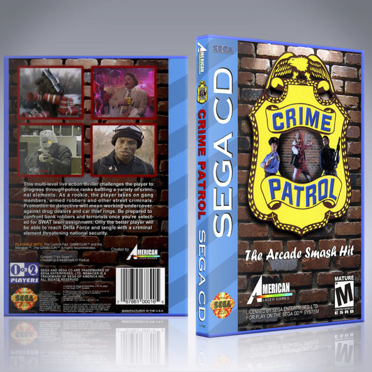 Sega CD Custom Case - NO GAME - Crime Patrol