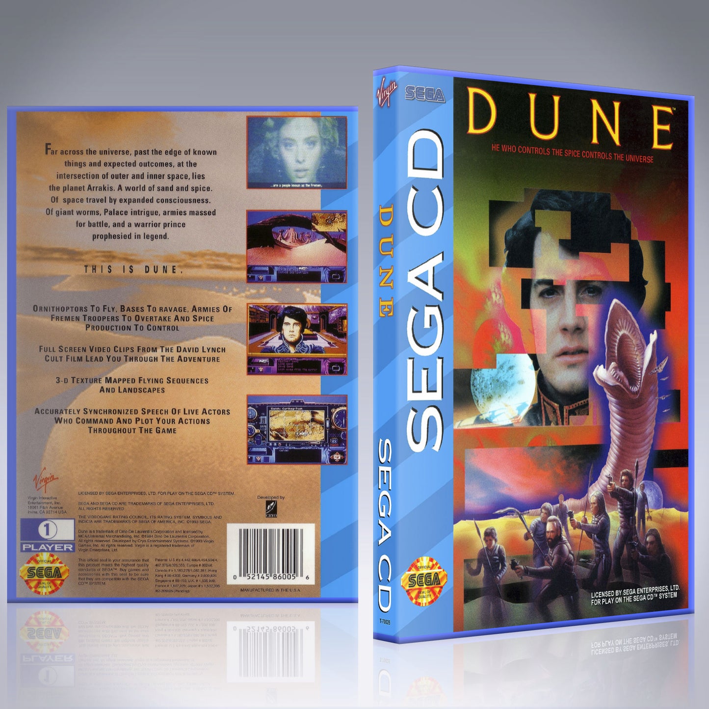 Sega CD Custom Case - NO GAME - Dune