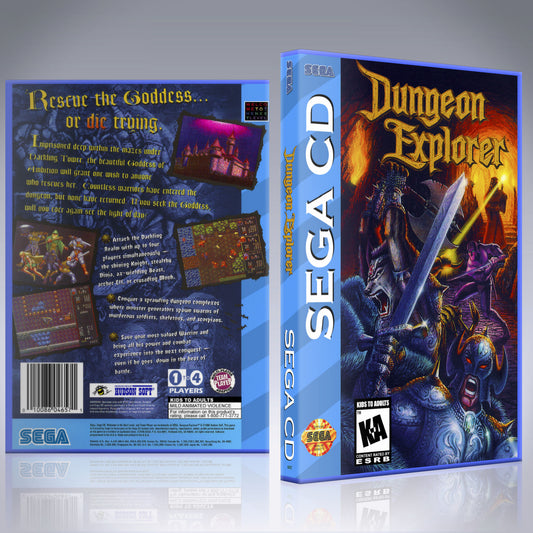 Sega CD Custom Case - NO GAME - Dungeon Explorer