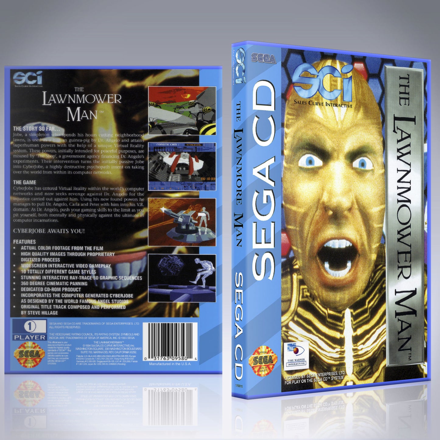 Sega CD Custom Case - NO GAME - Lawnmower Man