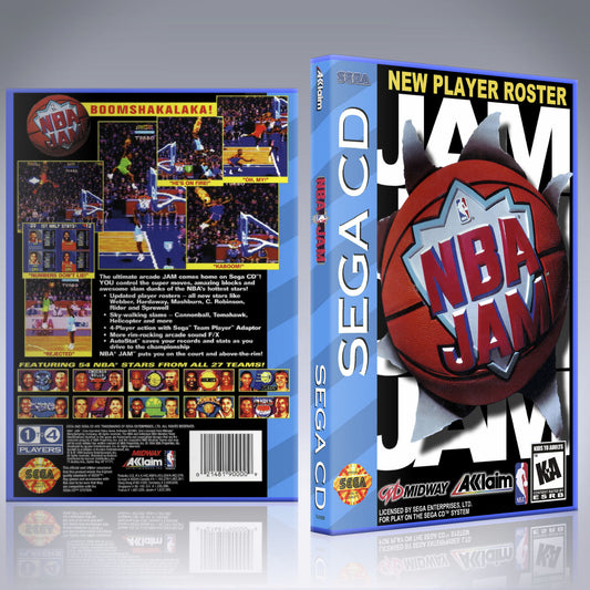 Sega CD Custom Case - NO GAME - NBA Jam