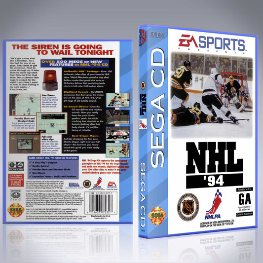 Sega CD Custom Case - NO GAME - NHL '94