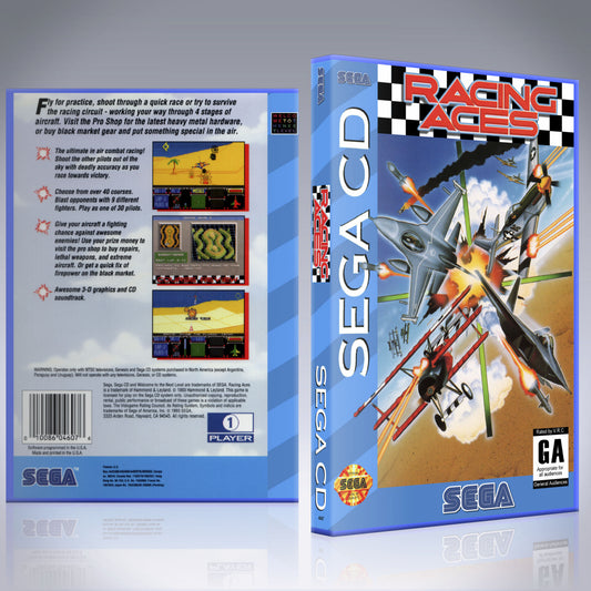Sega CD Custom Case - NO GAME - Racing Aces