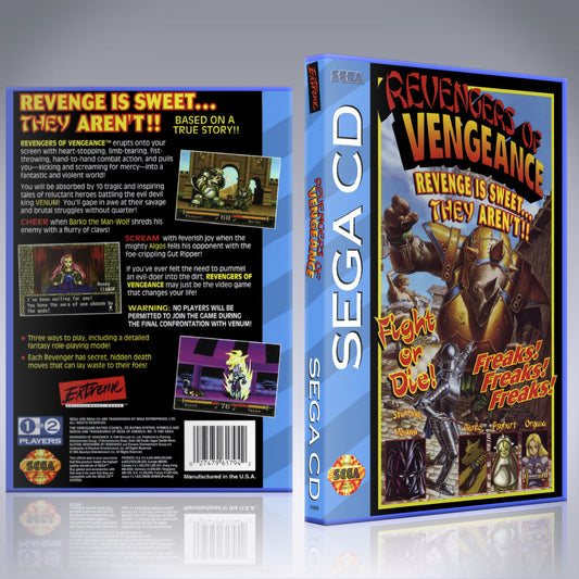 Sega CD Custom Case - NO GAME - Revengers of Vengeance