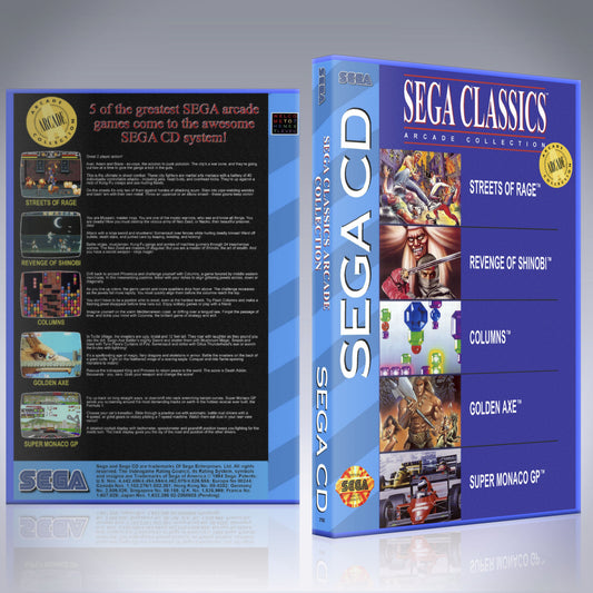 Sega CD Custom Case - NO GAME - Sega Classics Arcade Collection 5 in 1