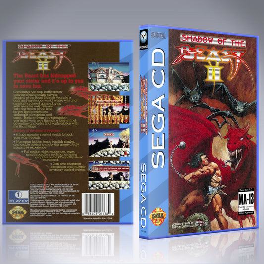 Sega CD Custom Case - NO GAME - Shadow of the Beast II