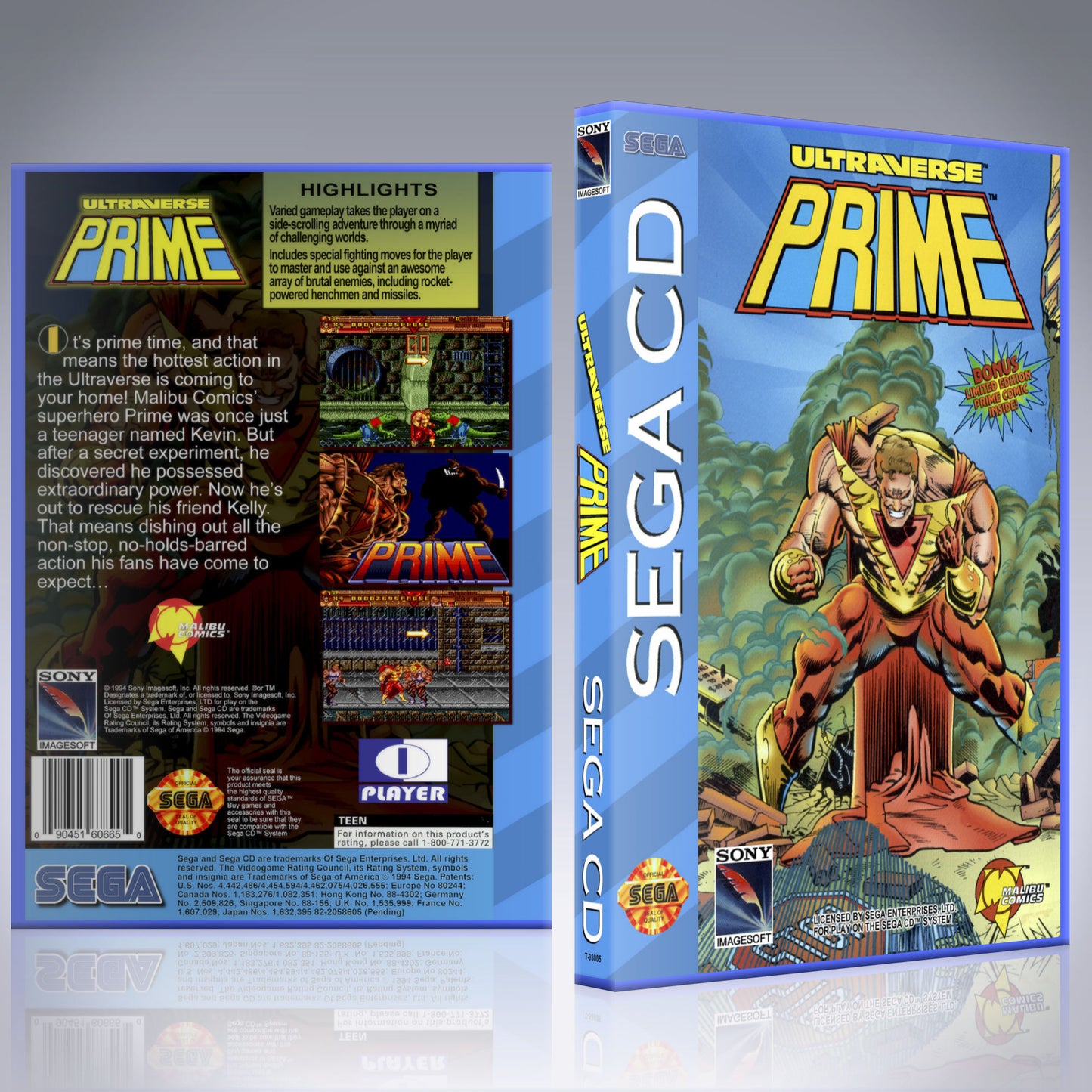 Sega CD Custom Case - NO GAME - Ultraverse Prime