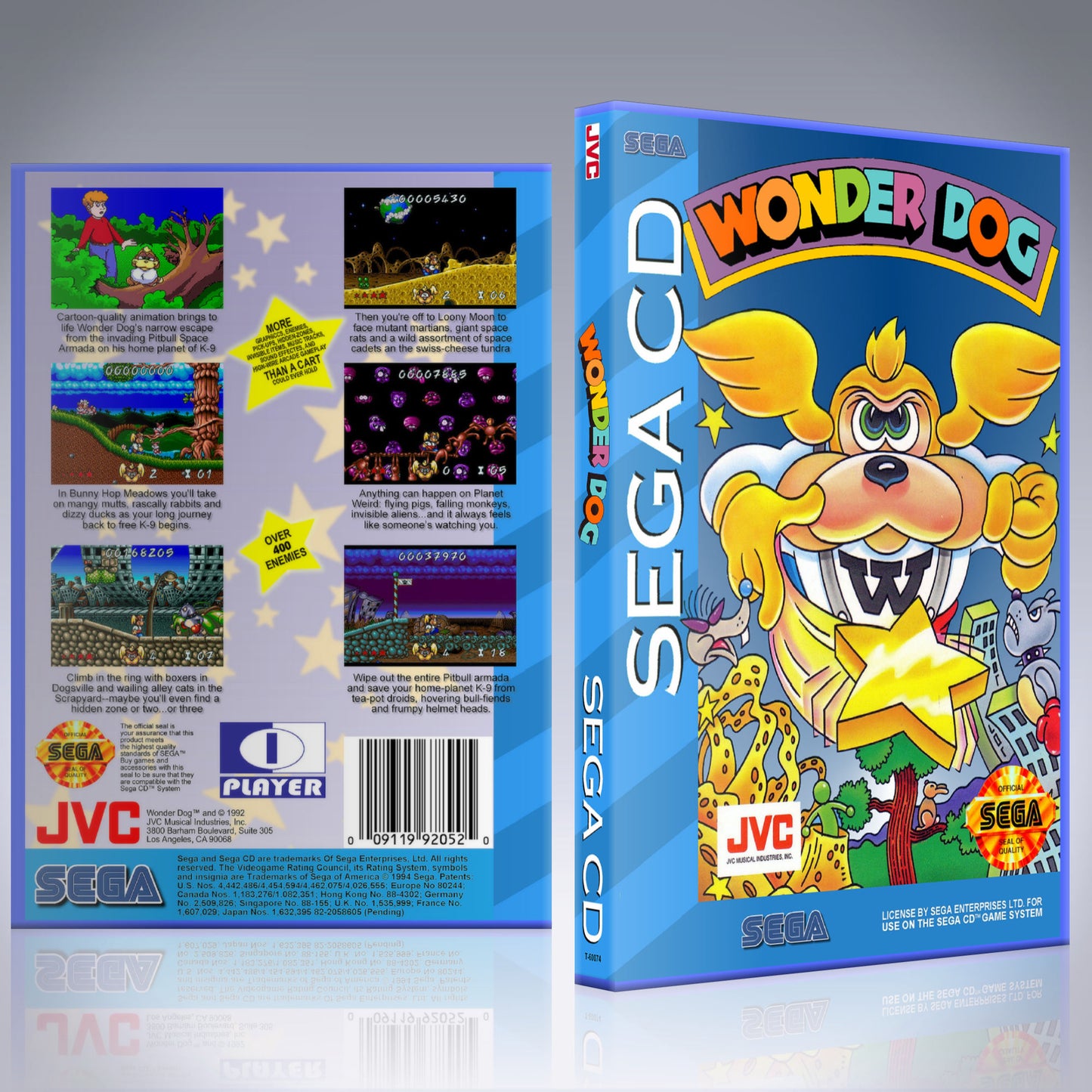 Sega CD Custom Case - NO GAME - Wonderdog